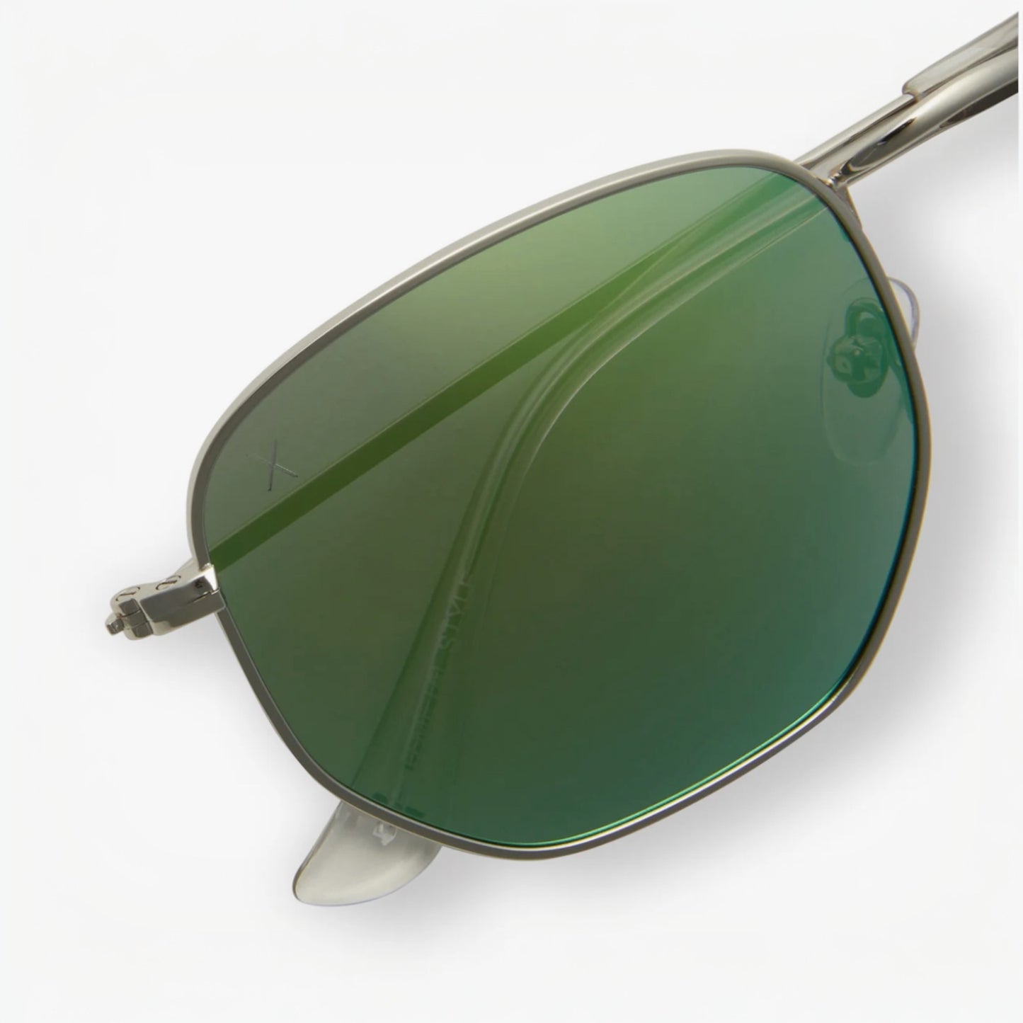Roxbury Sunglasses: Silver + Cyan Polarized