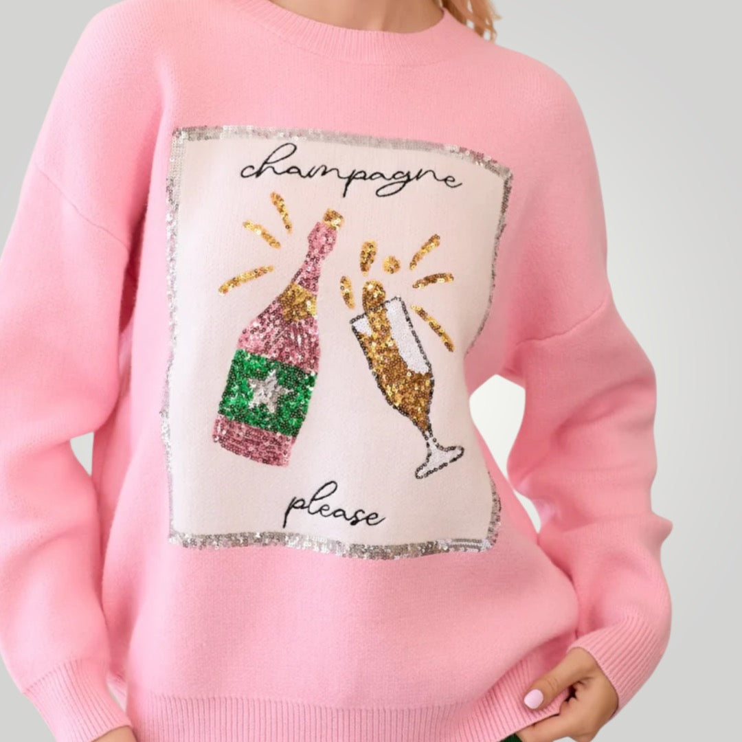 Champagne Please Sweater