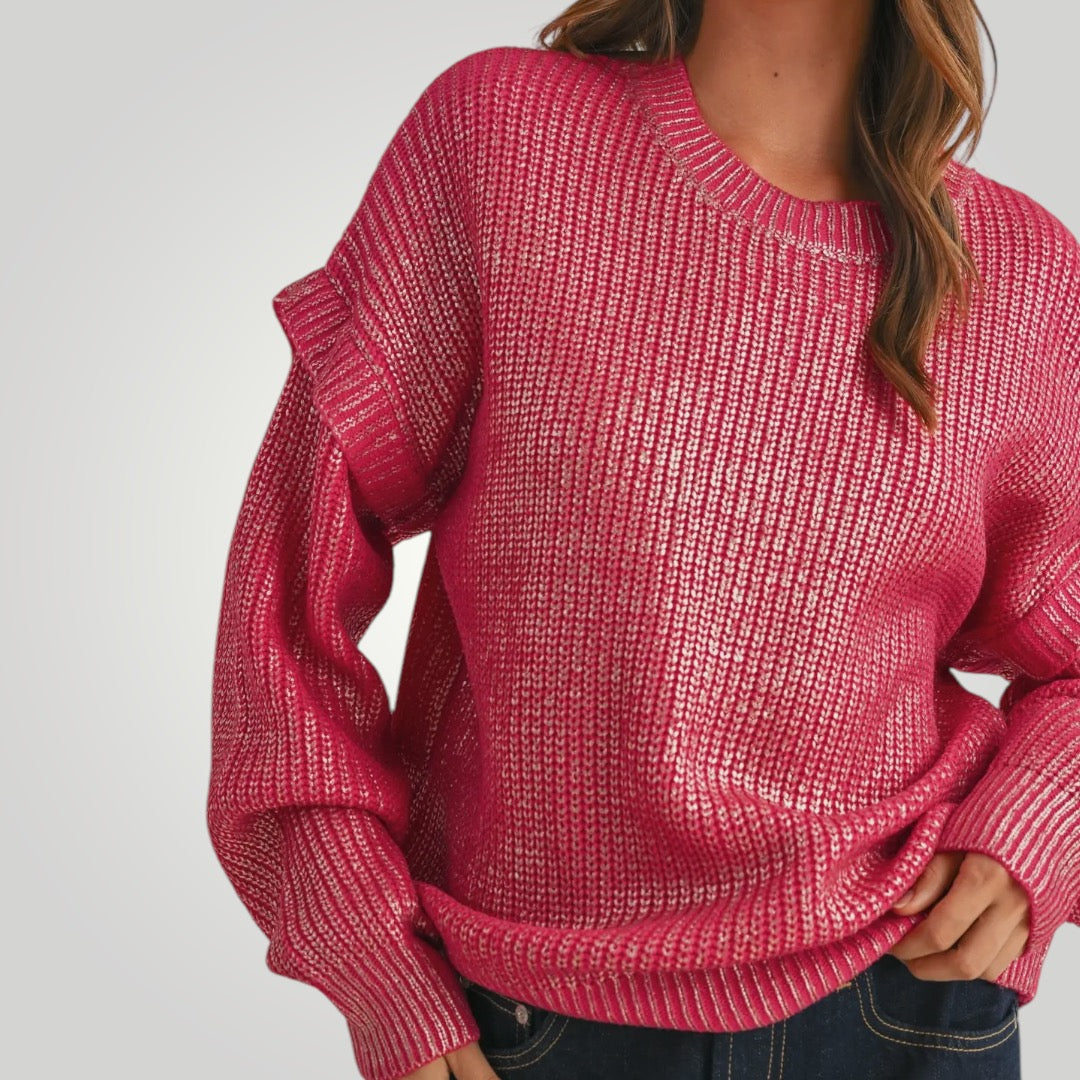 Magenta Metallic Sweater