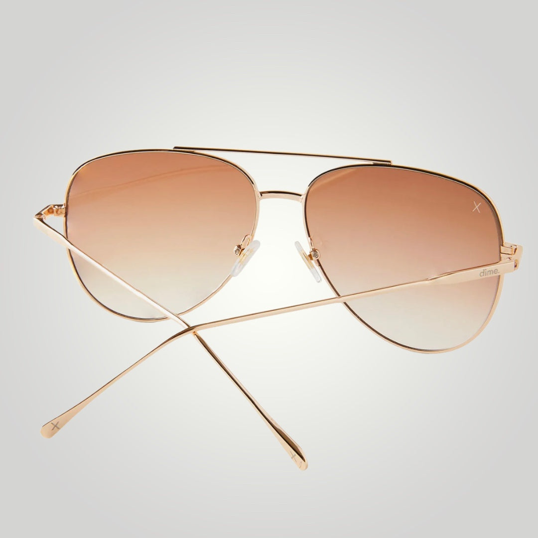 Venice Sunglasses: Gold + Sienna Gradient